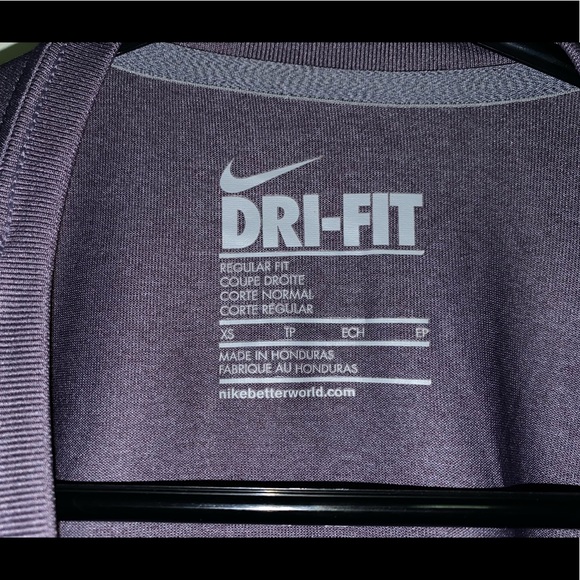 Lavender Nike Dri-Fit Short Sleeve Shirt - Picture 2 of 3